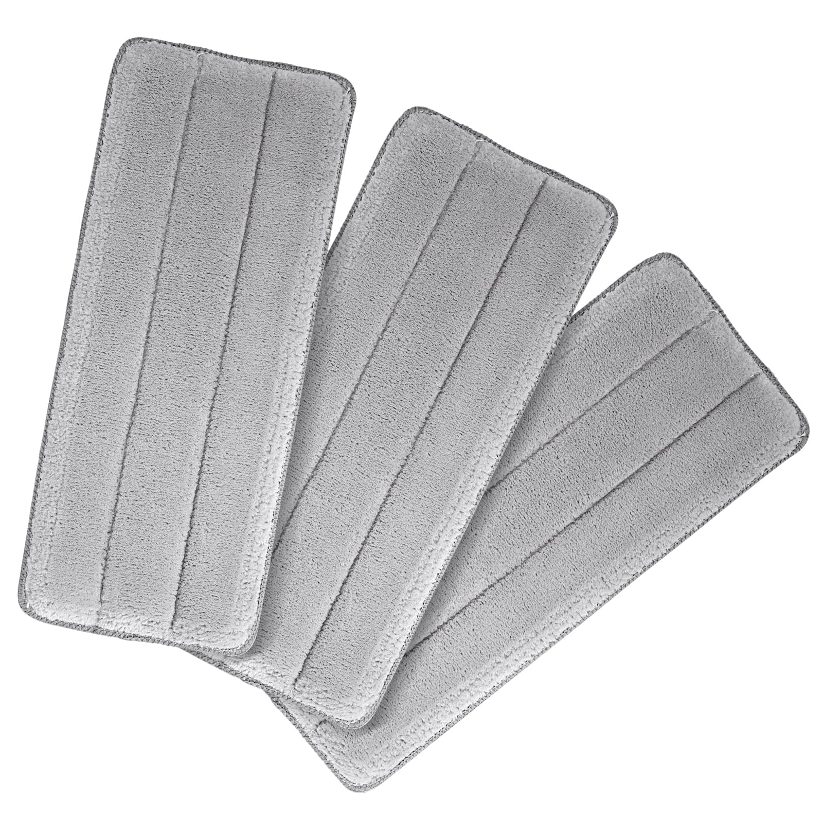 MASTERTOP Mop and Buckets Sets, Spin Mop and Buckets with 3 Reusable Pads, 9.8L Hands Free Mops Bucket with Foot Pedal and Wringer, Spinning Mops Set for Cleaning Floors - Grey, 43x25x131cm